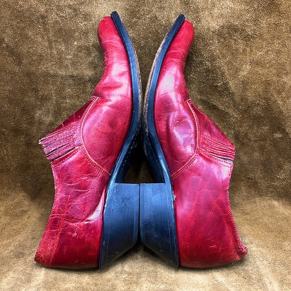 Code West Vintage Red Ankle Booties - Picture 5 of 11